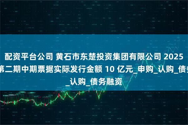 配资平台公司 黄石市东楚投资集团有限公司 2025 年度第二期中期票据实际发行金额 10 亿元_申购_认购_债务融资